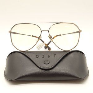 NWT DIFF Dash Sunglasses Brown Champagne Lenses